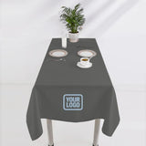 Custom Dark Grey Navy Square Table Cloth