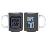 Custom Dark Grey Light Blue Mug