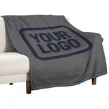 Custom Dark Grey Navy Blanket