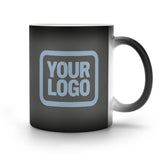 Custom Dark Grey Light Blue Magic Mug