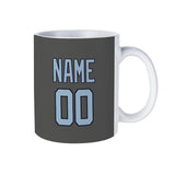 Custom Dark Grey Light Blue Mug