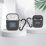 Custom Dark Grey Light Blue AirPods Case