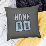 Custom Dark Grey Light Blue Pillowcase