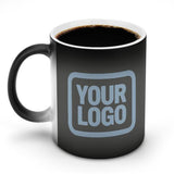 Custom Dark Grey Light Blue Magic Mug