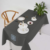 Custom Dark Grey Navy Square Table Cloth