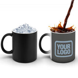Custom Dark Grey Light Blue Magic Mug