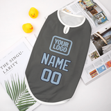 Custom Dark Grey Light Blue Pet Vest