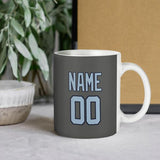 Custom Dark Grey Light Blue Mug