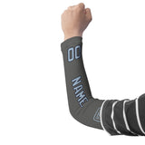 Custom Dark Grey Light Blue Arm Sleeve