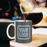 Custom Dark Grey Light Blue Mug
