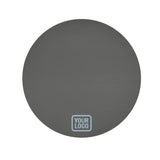 Custom Dark Grey Light Blue Round Table Cloth