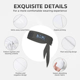 Custom Dark Grey Light Blue Headband