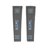 Custom Dark Grey Light Blue Arm Sleeve