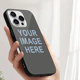 Custom Dark Grey Light Blue Phone Case