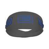 Custom Dark Grey Sky Blue Sports headband