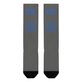 Custom Dark Grey Sky Blue Knee-High Sock