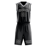 Custom Dark Grey Navy Basketball Set