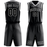 Custom Dark Grey Navy Basketball Set