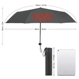 Custom Dark Grey Orange Red Automatic Umbrella
