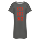 Custom Dark Grey Orange Red Nachthemd
