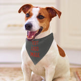 Custom Dark Grey Orange Red Pet Scarf
