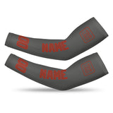 Custom Dark Grey Coral Red Arm Sleeve