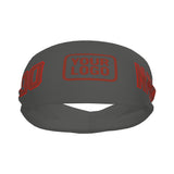 Custom Dark Grey Coral Red Sports headband