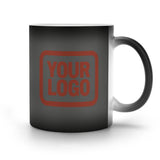 Custom Dark Grey Coral Red Magic Mug