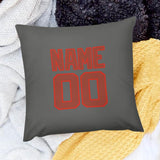 Custom Dark Grey Coral Red Pillowcase