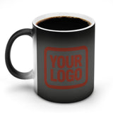 Custom Dark Grey Coral Red Magic Mug