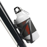 Custom Dark Grey Coral Red Sports Bottle