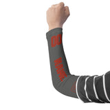 Custom Dark Grey Coral Red Arm Sleeve