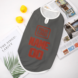 Custom Dark Grey Coral Red Pet Vest