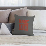 Custom Dark Grey Coral Red Pillowcase