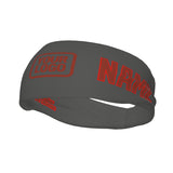 Custom Dark Grey Coral Red Sports headband