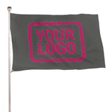 Custom Dark Grey Pink Flag