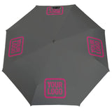 Custom Dark Grey Pink Automatic Umbrella