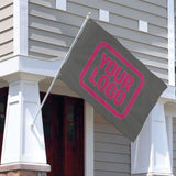 Custom Dark Grey Pink Flag