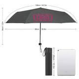 Custom Dark Grey Pink Automatic Umbrella
