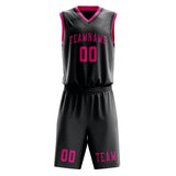 Custom Dark Grey Pink Basketball Set
