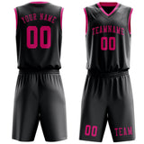 Custom Dark Grey Pink Basketball Set