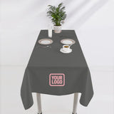Custom Dark Grey Pink Square Table Cloth