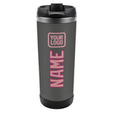 Custom Dark Grey Light Pink Stainless Steel Water Cup