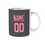 Custom Dark Grey Light Pink Mug