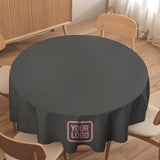 Custom Dark Grey Light Pink Round Table Cloth