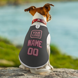 Custom Dark Grey Light Pink Pet Vest