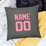 Custom Dark Grey Light Pink Pillowcase