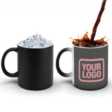 Custom Dark Grey Light Pink Magic Mug
