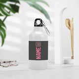 Custom Dark Grey Light Pink Sports Bottle