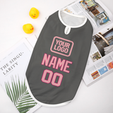 Custom Dark Grey Light Pink Pet Vest